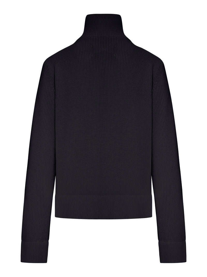 Maison Margiela Women Ribbed Cotton Zip-Up Cardigan MAISON MARGIELA