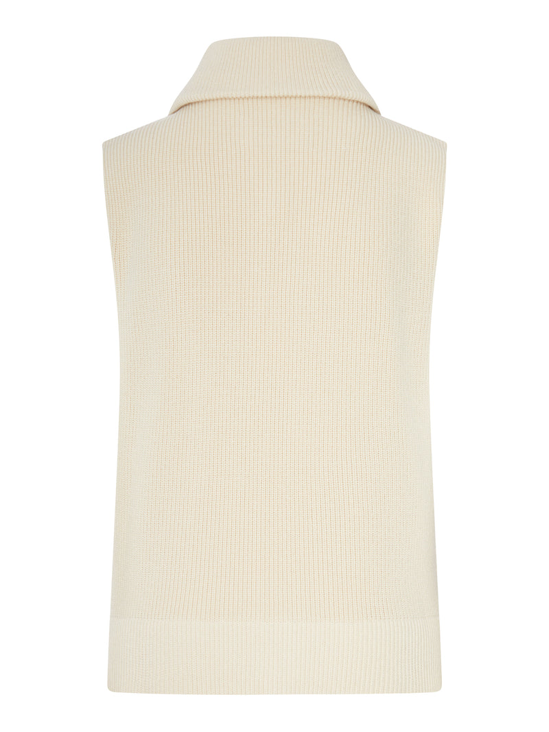 Maison Margiela Women Ribbed Knit Zip-Up Vest MAISON MARGIELA