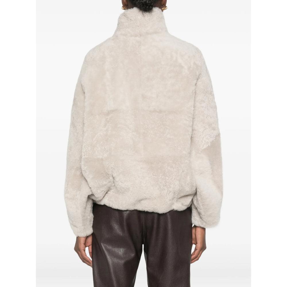 Brunello Cucinelli Grey Jackets - Faux Fur & Shearling Jackets Women BRUNELLO CUCINELLI