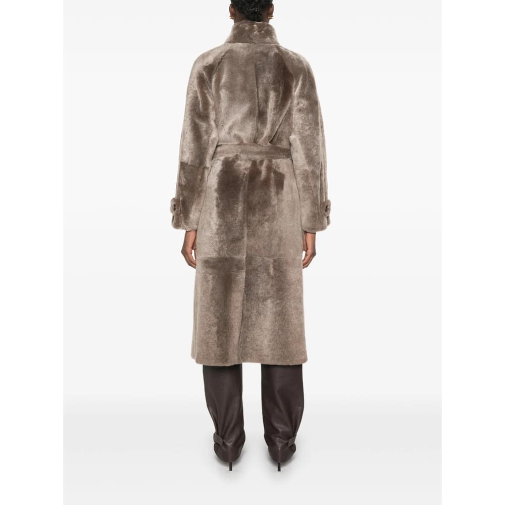 Brunello Cucinelli Neutrals Coats - Faux Fur Coats Women Women BRUNELLO CUCINELLI