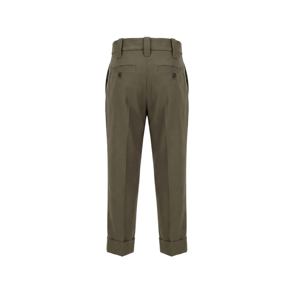 Brunello Cucinelli Green Trousers - Tailored Trousers Women BRUNELLO CUCINELLI