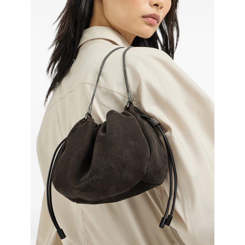 Brunello Cucinelli Brown Shoulder Bags Women BRUNELLO CUCINELLI