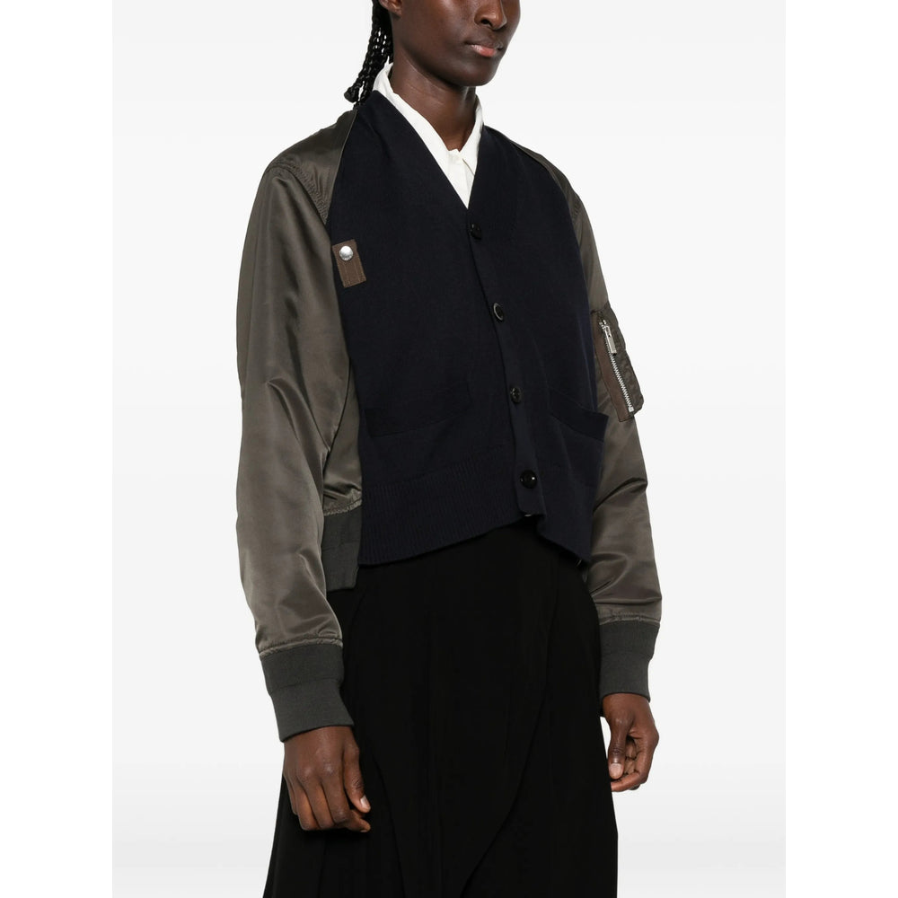 Sacai Green Jackets - Bomber Jackets Women SACAI