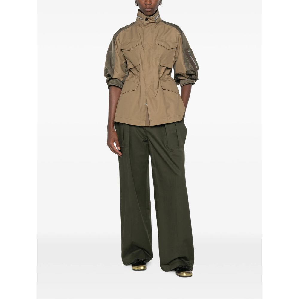 Sacai Green Jackets - Military Jackets Women SACAI