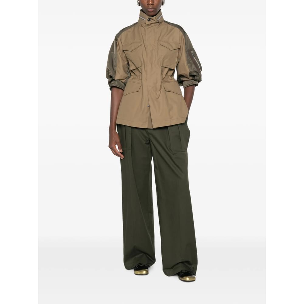 Sacai Green Jackets - Military Jackets Women SACAI