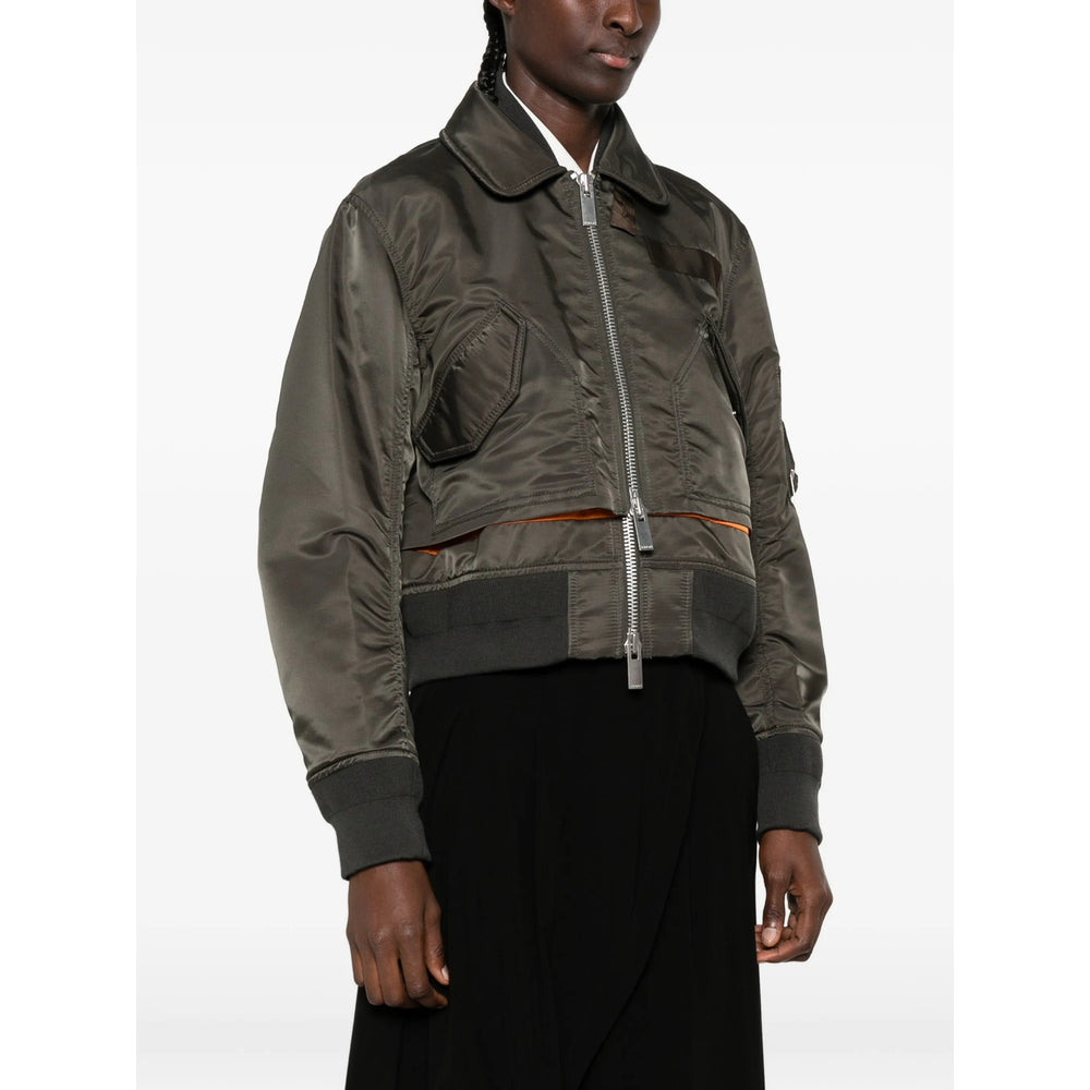 Sacai Green Jackets - Bomber Jackets Women SACAI