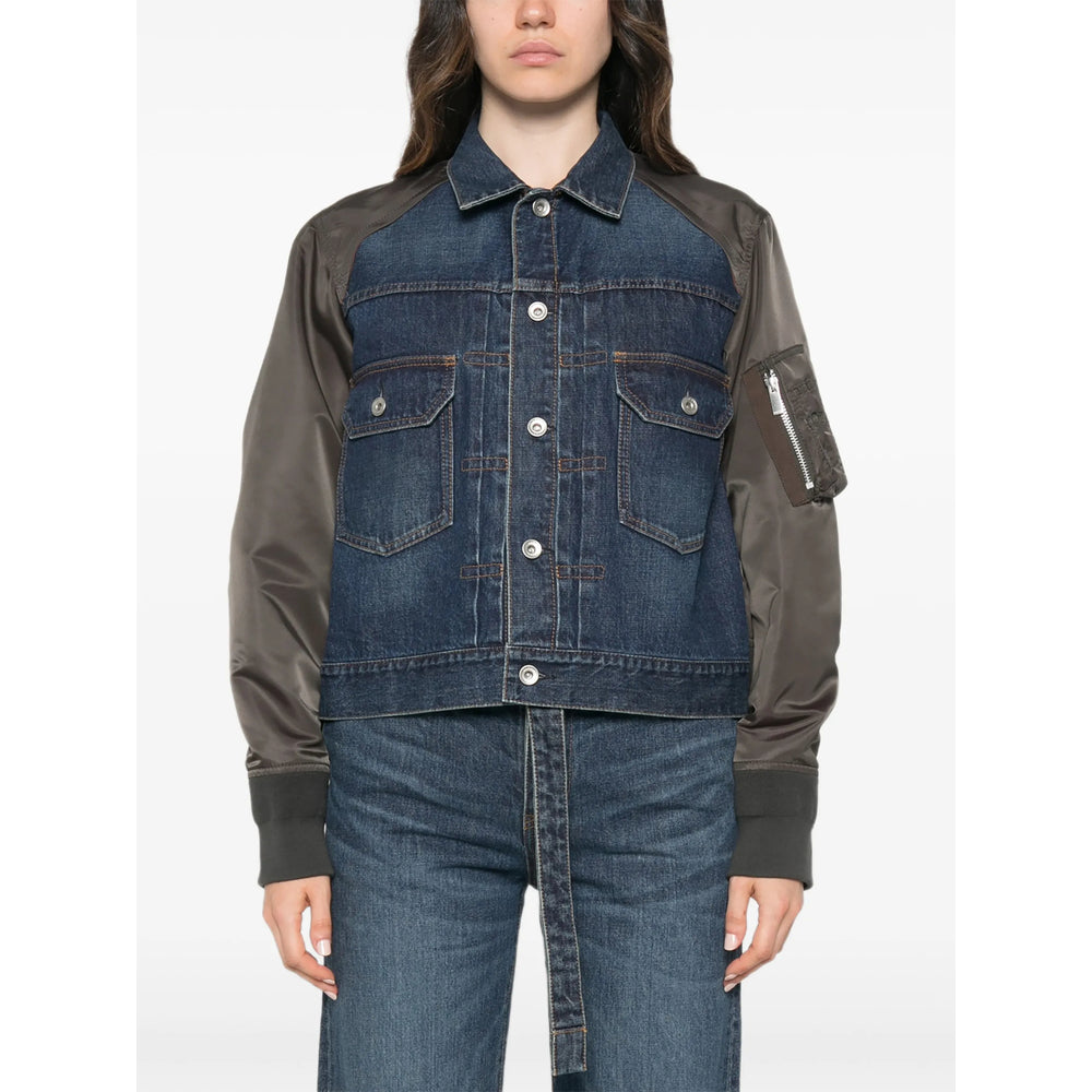 Sacai Blue Jackets - Bomber Jackets Women SACAI