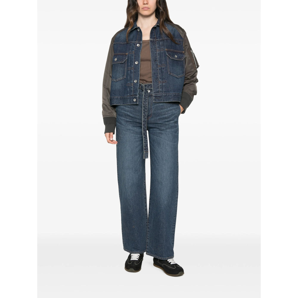 Sacai Blue Trousers - Straight Trousers Women SACAI