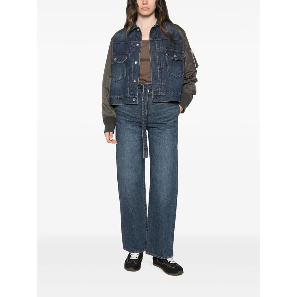 Sacai Blue Trousers - Straight Trousers Women SACAI