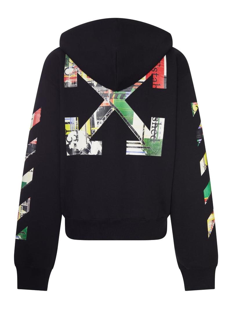 Off-White Men Industrial Arrow Zip-Up Hoodie OFF-WHITE