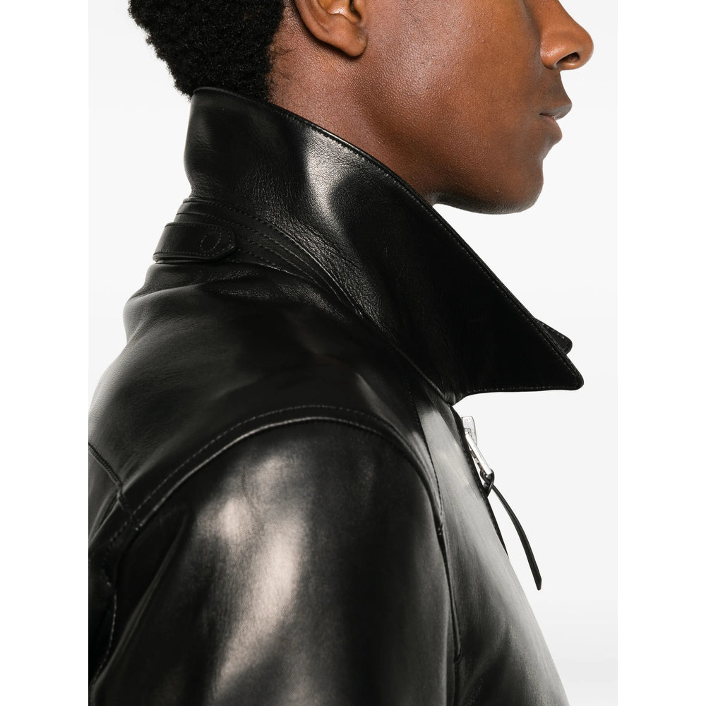 Tom Ford Black Jackets - Leather Jackets Men TOM FORD