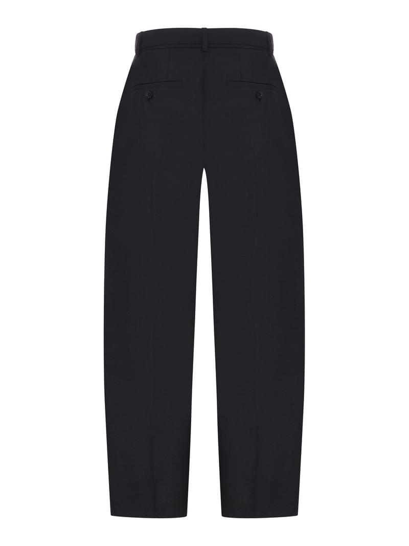 Sacai Women Wide-Leg Wool-Blend Trousers With A Belt SACAI