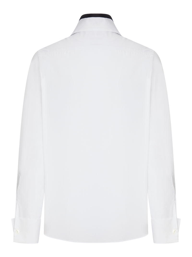 Sacai Men Cotton-Blend Shirt With Integrated Tie SACAI