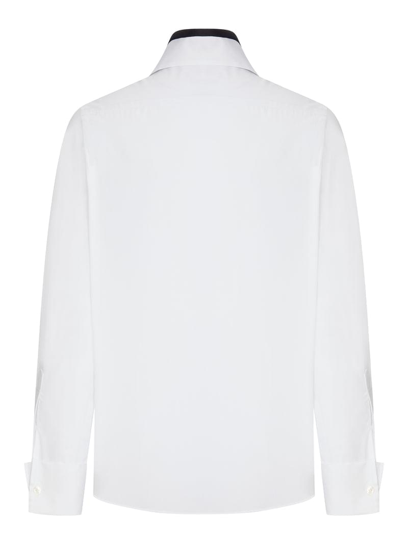 Sacai Men Cotton-Blend Shirt With Integrated Tie SACAI