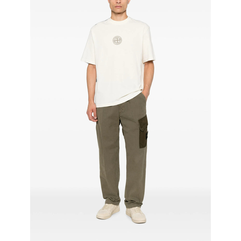 Stone Island Green Trousers - Regular & Straight-Leg Trousers Men STONE ISLAND