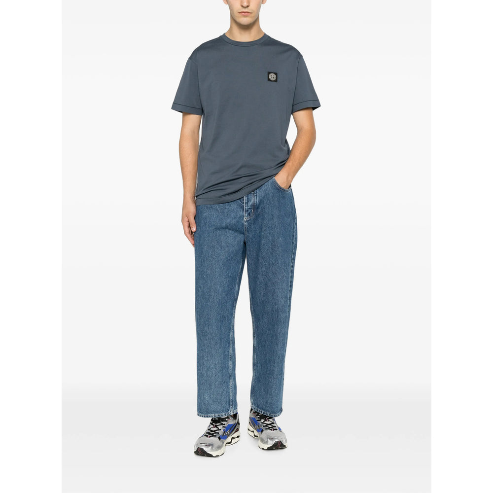 Stone Island Blue T-Shirts & Vests - T-Shirts Men STONE ISLAND