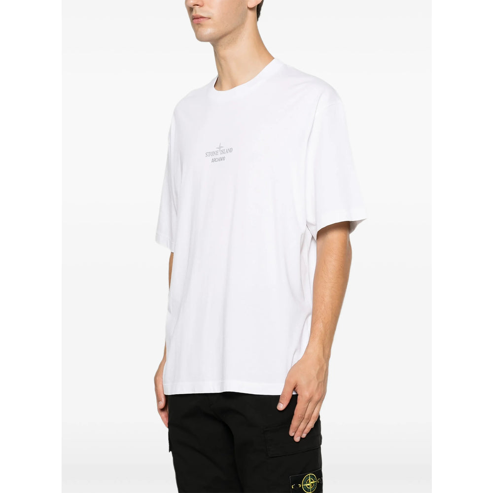 Stone Island White T-Shirts & Vests - T-Shirts Men STONE ISLAND