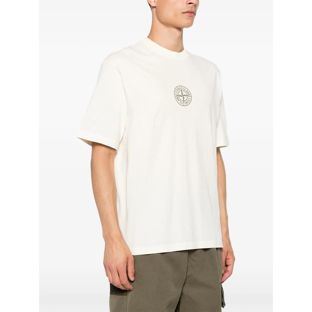 Stone Island Neutrals T-Shirts & Vests - T-Shirts Men STONE ISLAND