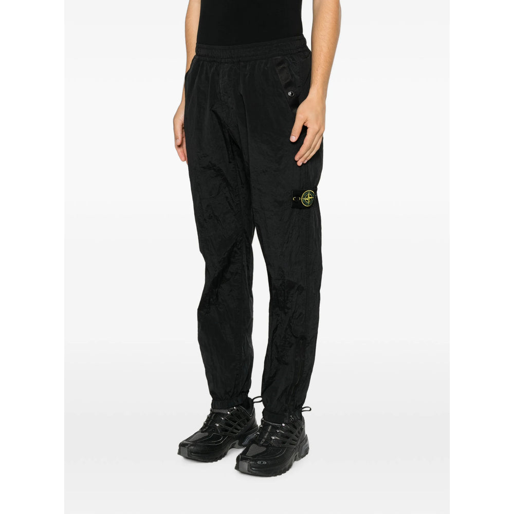 Stone Island Black Trousers - Track Pants Men STONE ISLAND