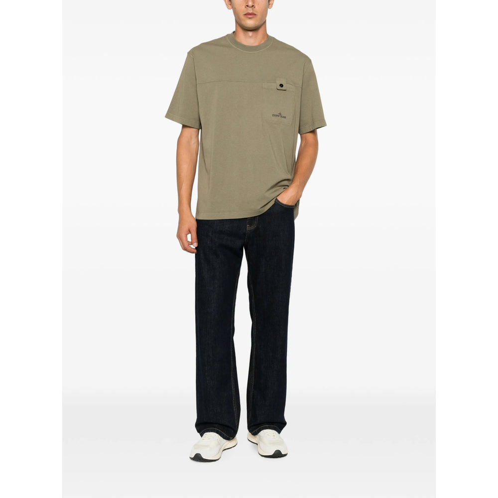 Stone Island Green T-Shirts & Vests - T-Shirts Men STONE ISLAND