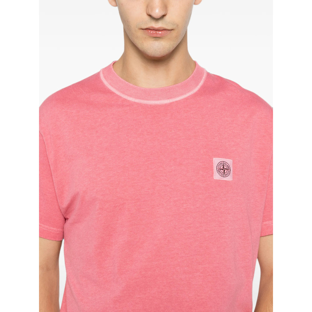 Stone Island Pink T-Shirts & Vests - T-Shirts Men STONE ISLAND