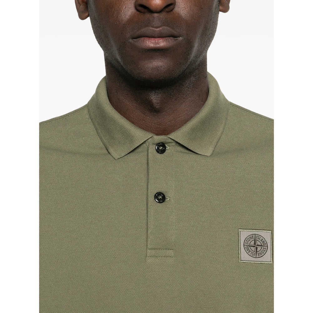 Stone Island Green Polo Shirts Men STONE ISLAND