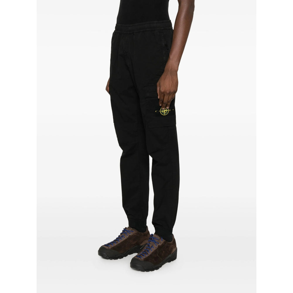 Stone Island Black Trousers - Tapered Trousers Men STONE ISLAND