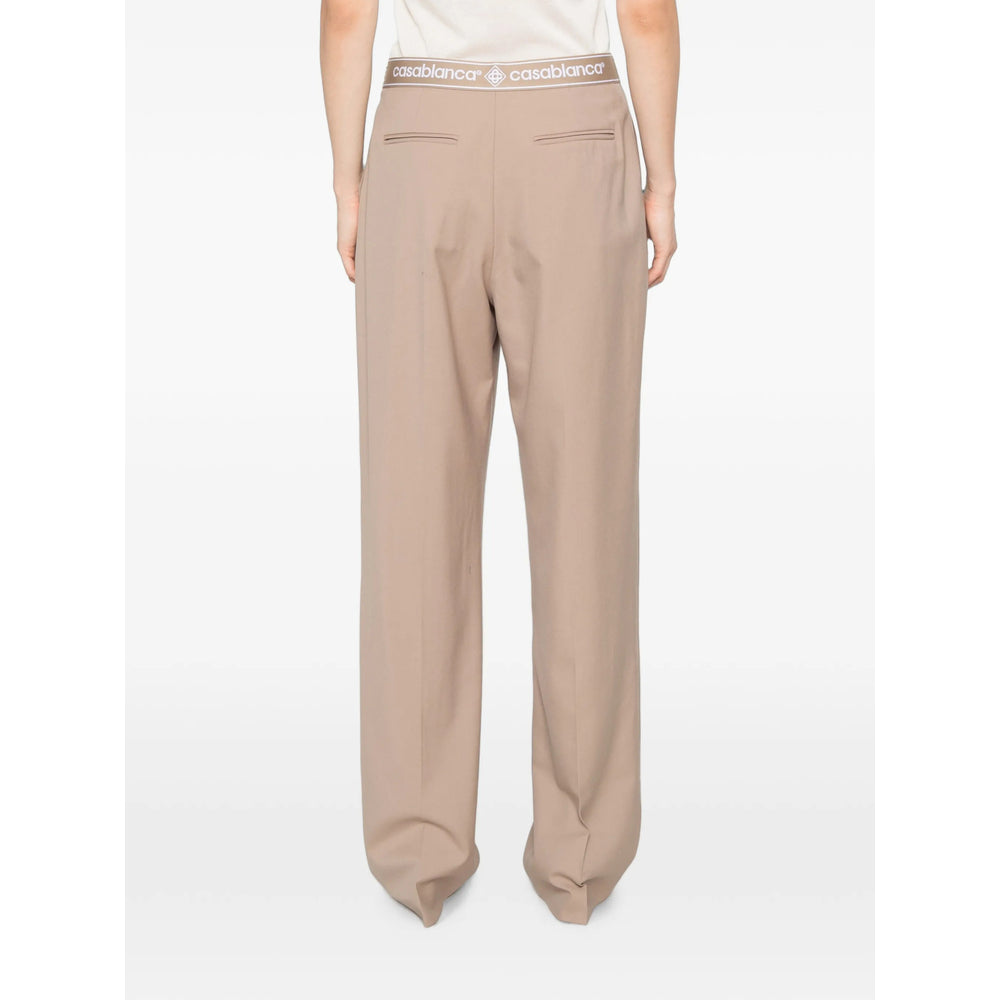 Casablanca Neutrals Trousers - Straight Trousers Women CASABLANCA