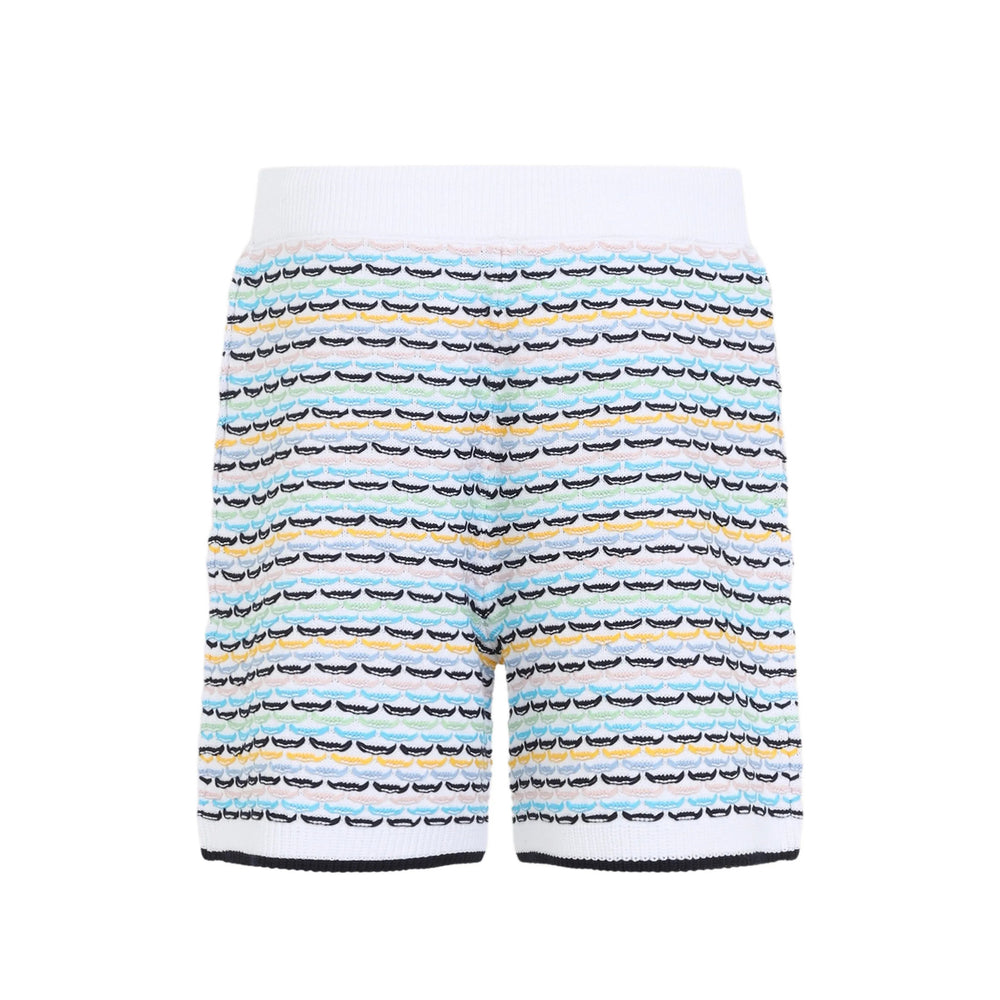 Casablanca White Shorts - Bermuda Shorts Men CASABLANCA
