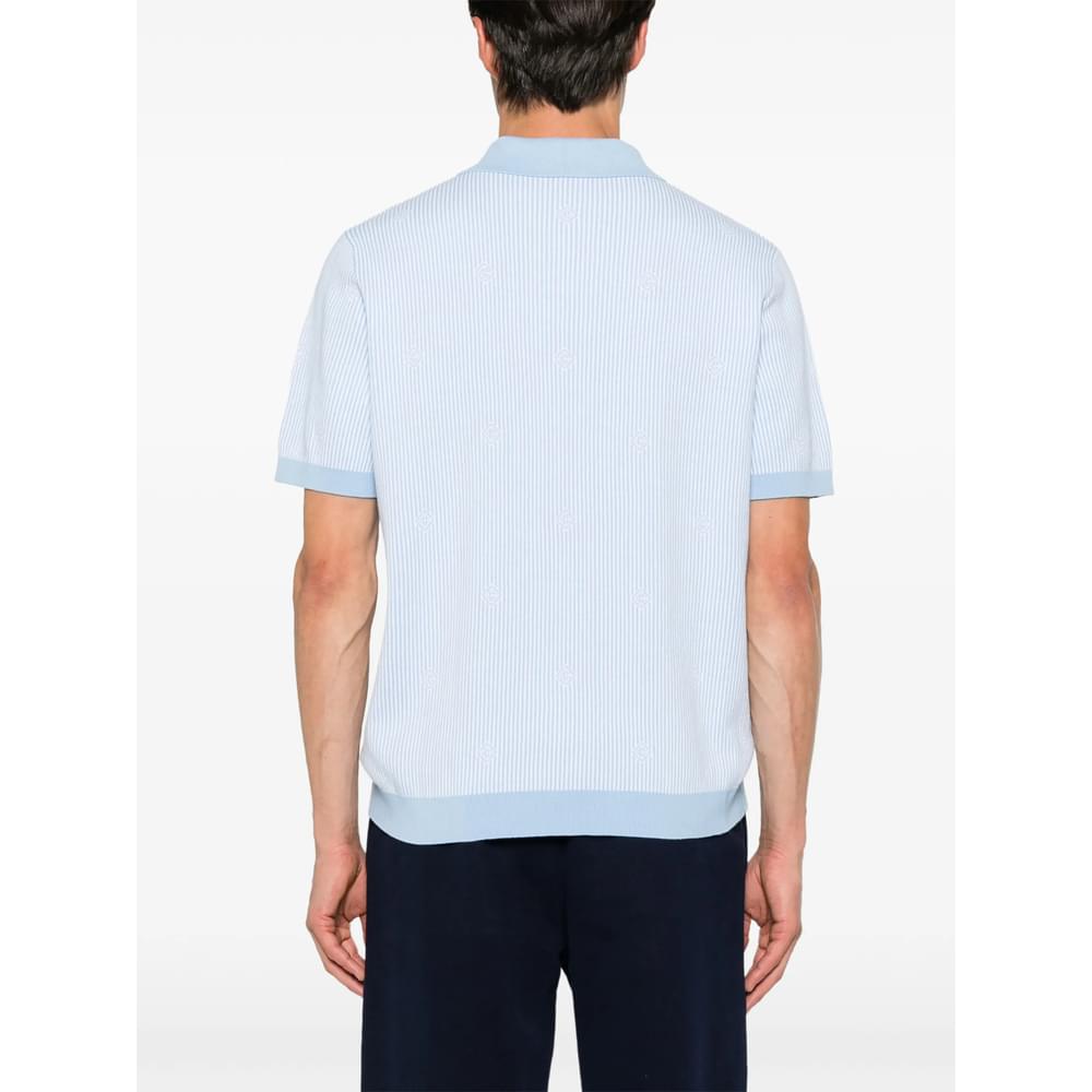 Casablanca Blue Polo Shirts Men CASABLANCA