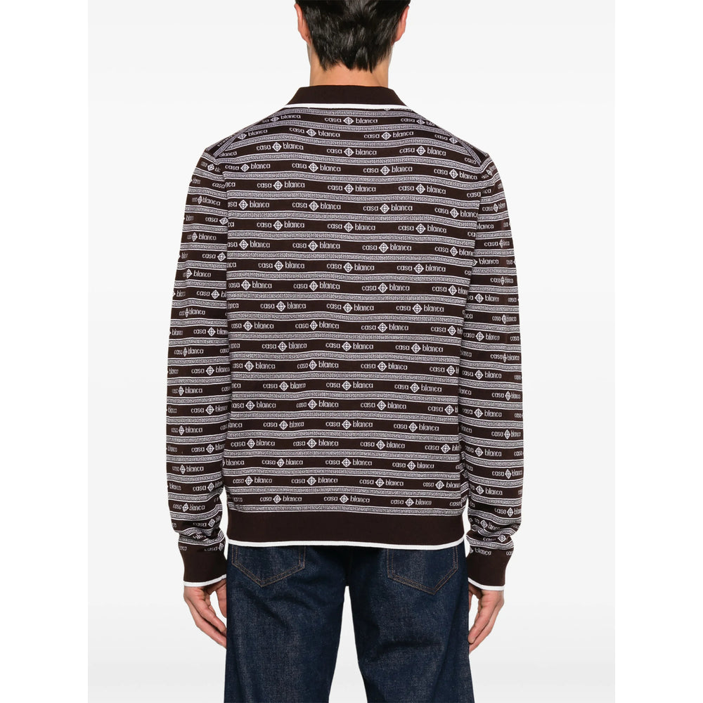 Casablanca Brown Polo Shirts Men CASABLANCA