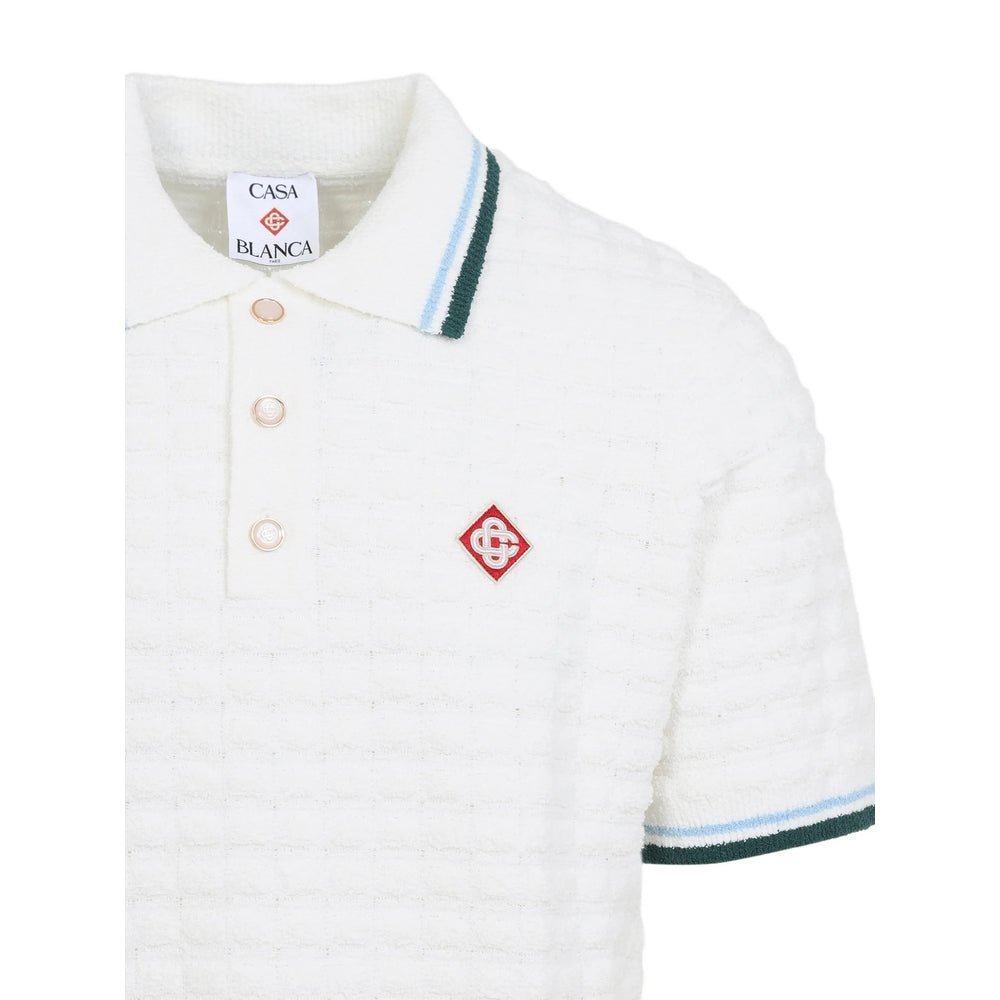 Casablanca White Polo Shirts Men CASABLANCA
