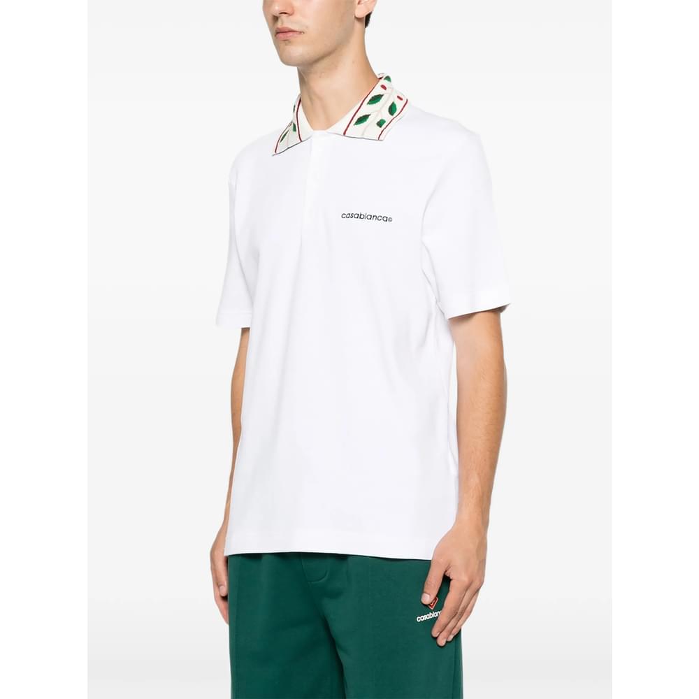 Casablanca White Polo Shirts Men CASABLANCA