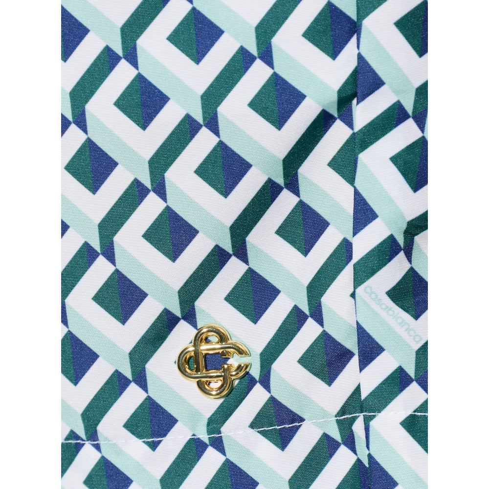 Casablanca White Beachwear - Swim Shorts Men CASABLANCA