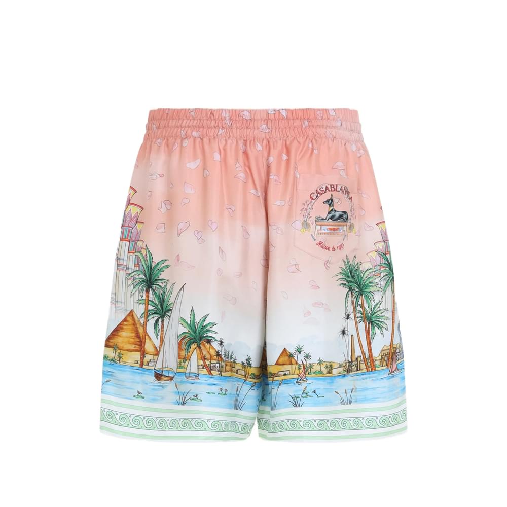 Casablanca Pink Shorts - Track & Running Shorts Men CASABLANCA
