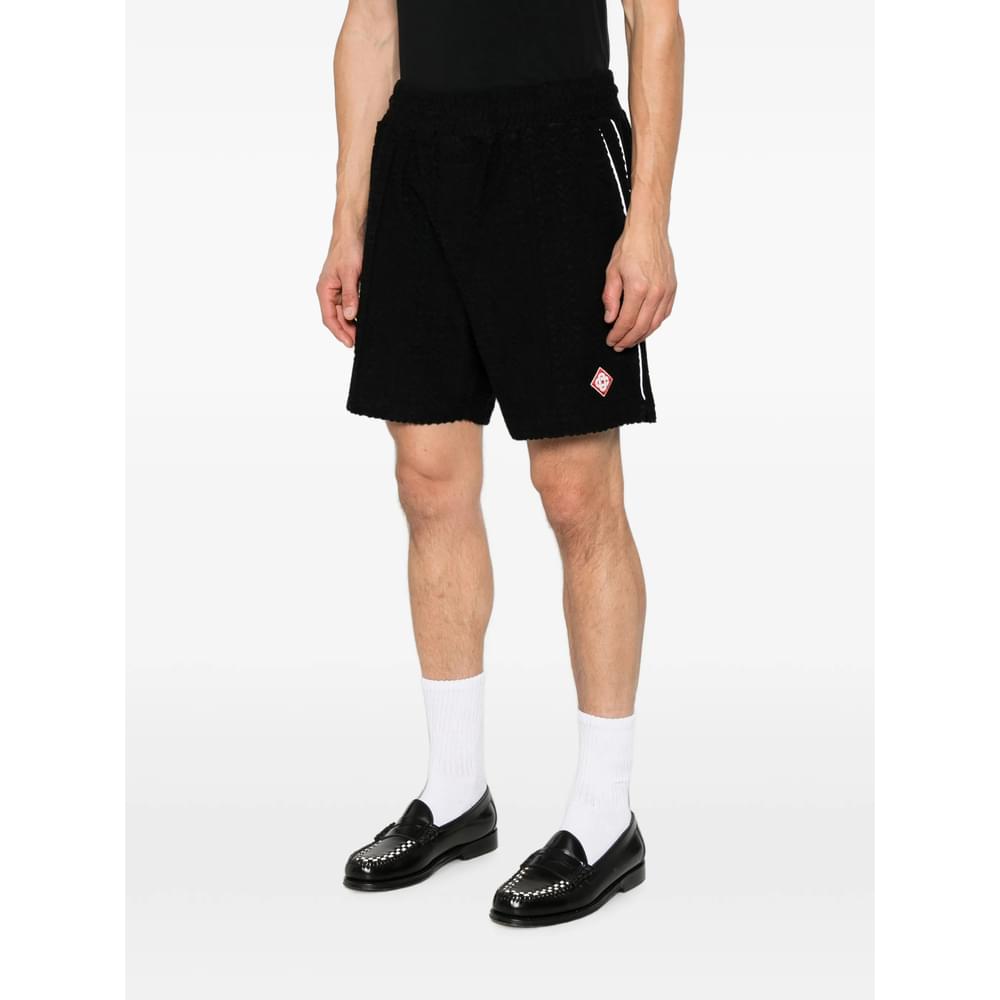 Casablanca Black Shorts - Track & Running Shorts Men CASABLANCA