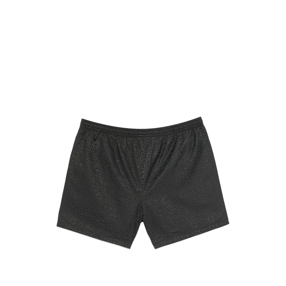 Casablanca Black Beachwear - Swim Shorts Men