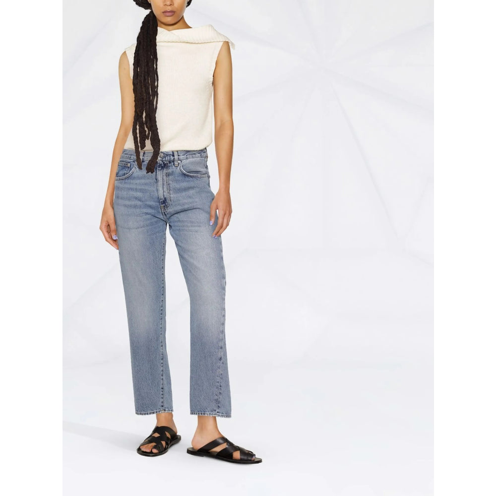 Toteme Blue Denim - Cropped Jeans Women TOTEME
