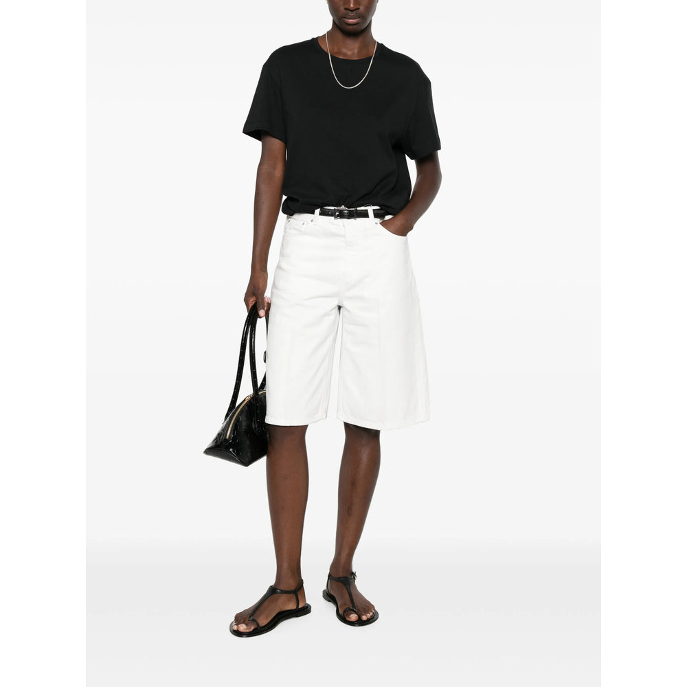 Toteme White Shorts - Knee-Length Shorts Women TOTEME