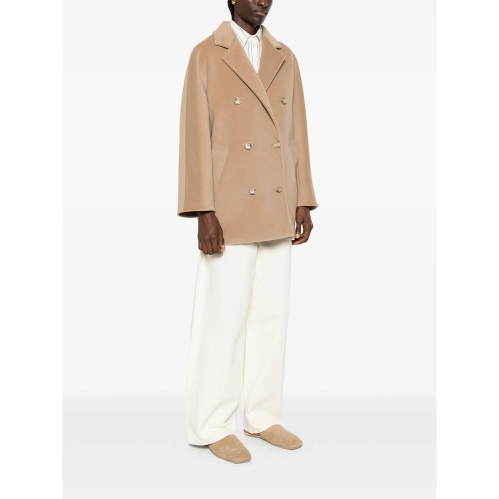 Max Mara Neutrals Coats - Double Breasted & Peacoats Women MAX MARA
