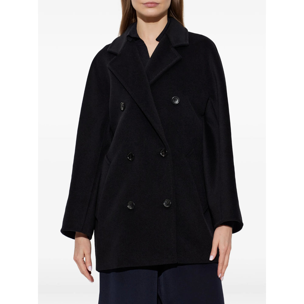 Max Mara Black Coats - Double Breasted & Peacoats Women MAX MARA