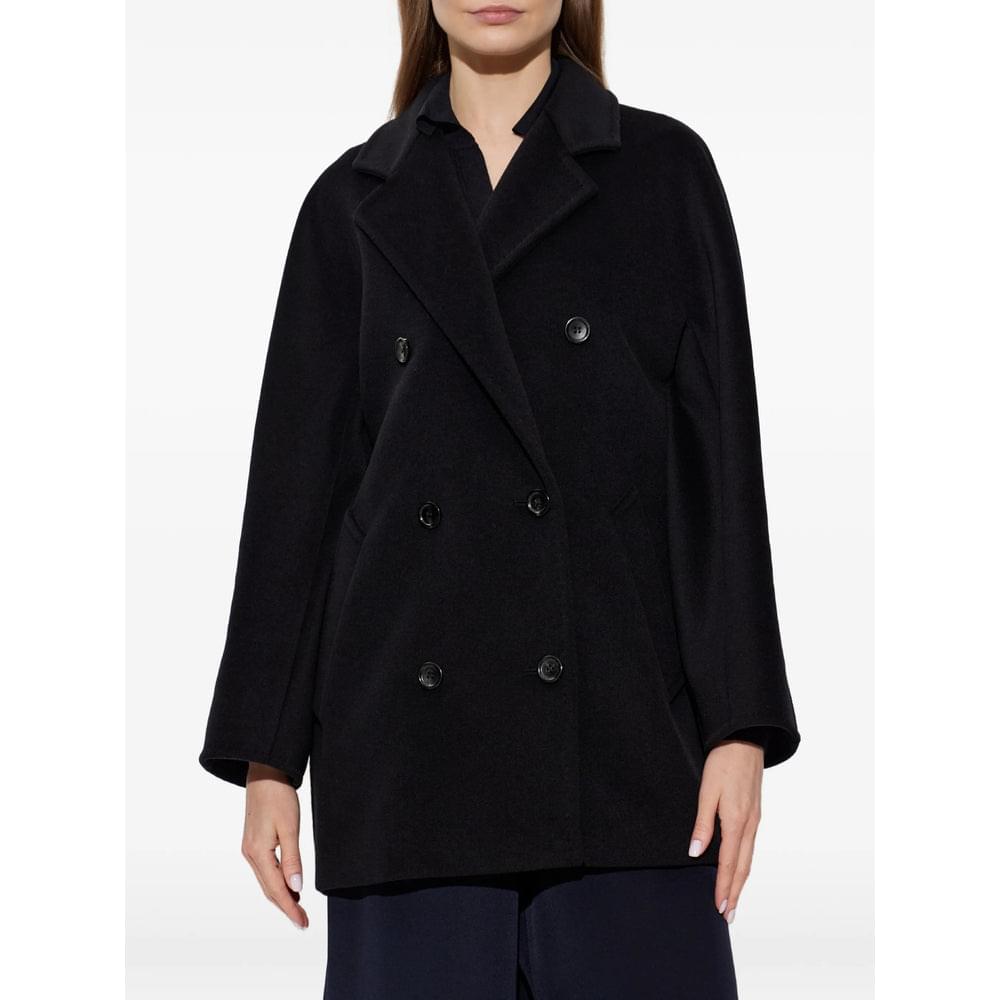 Max Mara Black Coats - Double Breasted & Peacoats Women MAX MARA