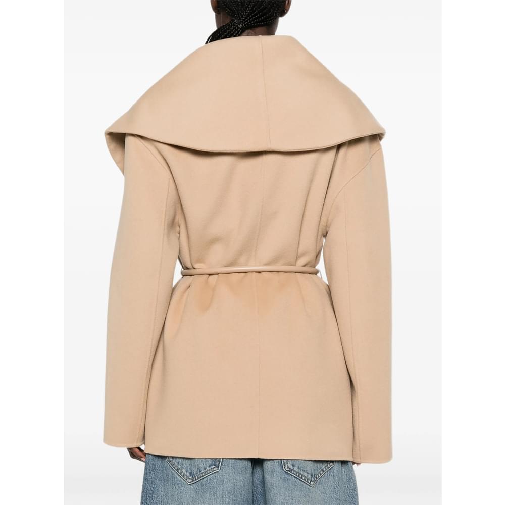 Sportmax Neutrals Coats - Oversized Coats Women SPORTMAX