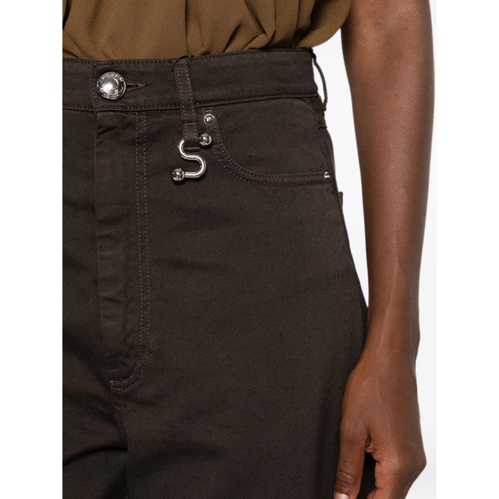 Sportmax Brown Denim - Wide-Leg Jeans Women SPORTMAX