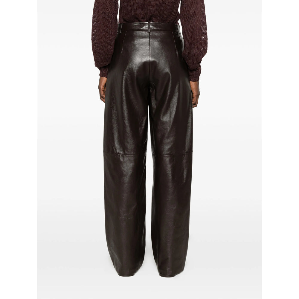 Max Mara Studio Brown Trousers - Tailored Trousers Women MAX MARA STUDIO