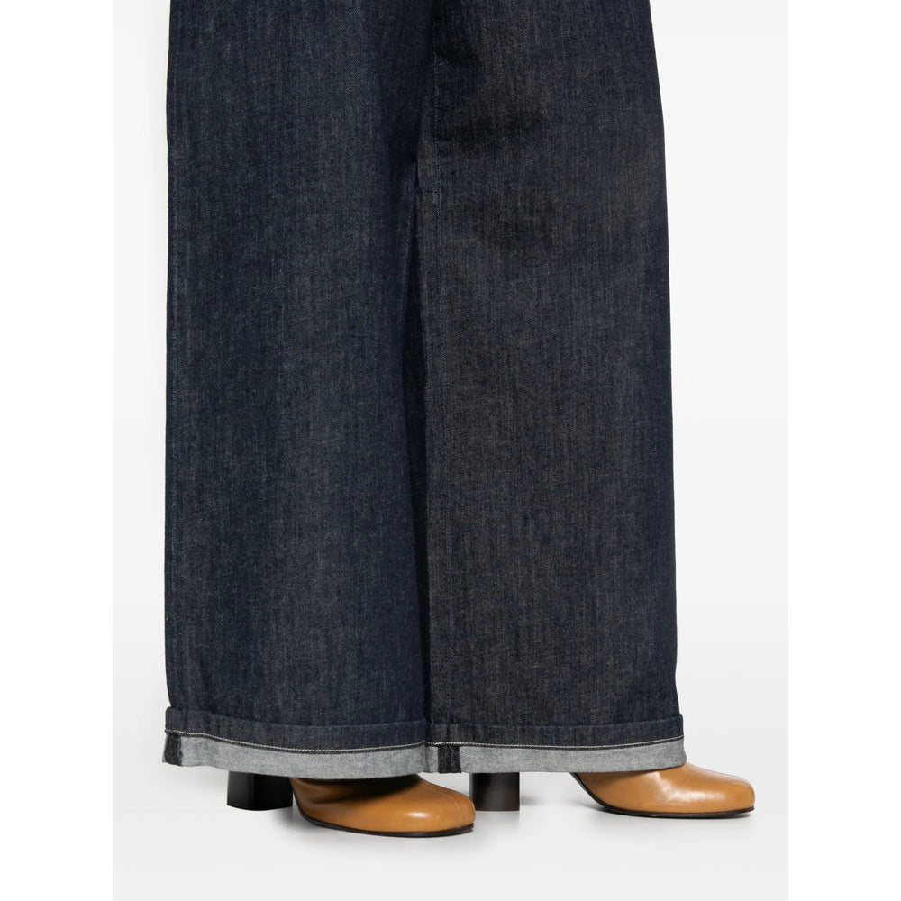 'S Max Mara Blue Denim - Wide-Leg Jeans Women S MAX MARA