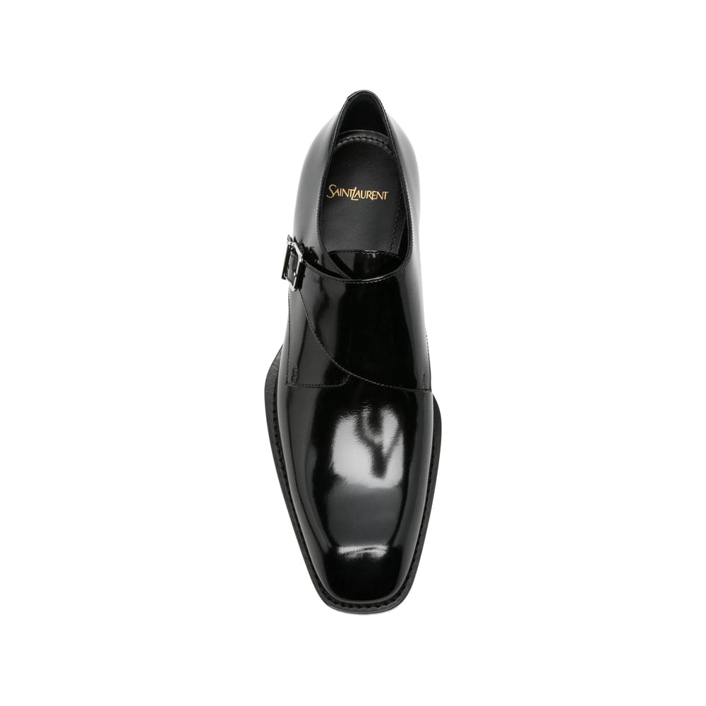 Saint Laurent Black Monk Shoes Men SAINT LAURENT