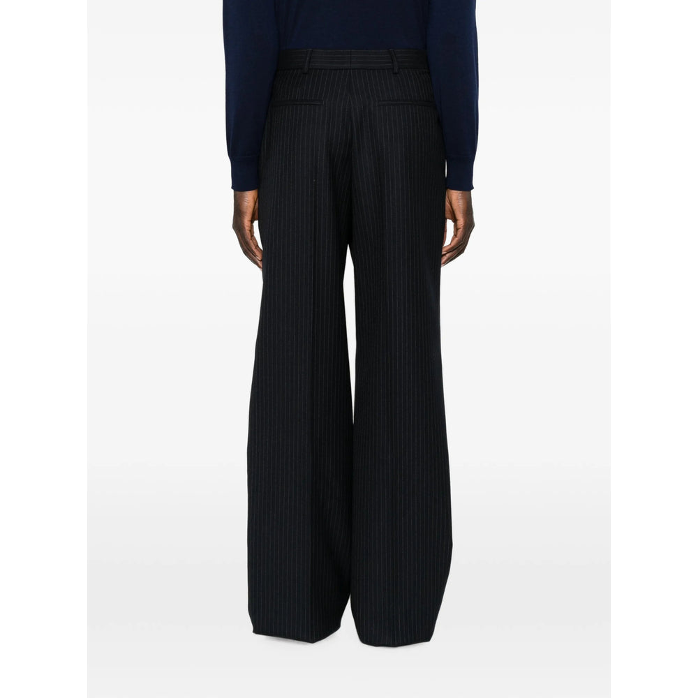 Saint Laurent Black Trousers - Wide-Leg Trousers Men SAINT LAURENT