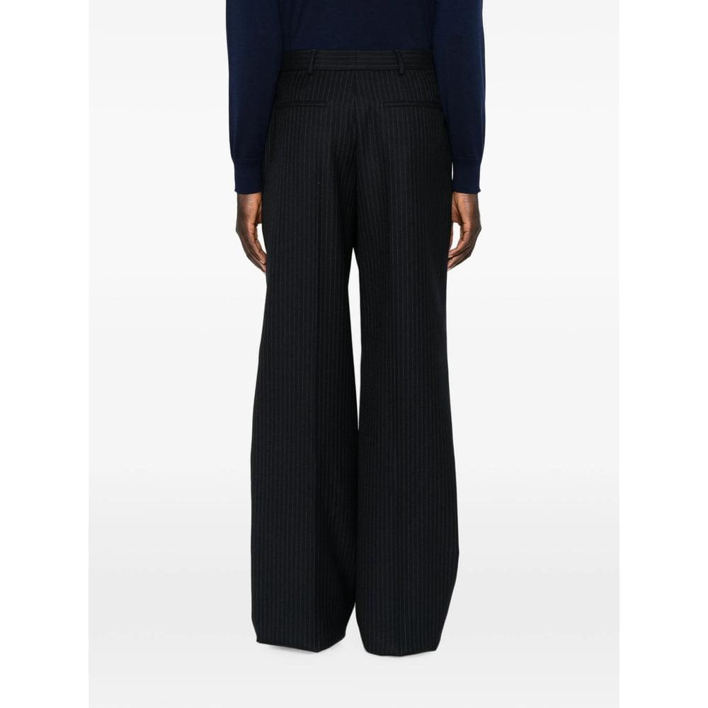 Saint Laurent Black Trousers - Wide-Leg Trousers Men SAINT LAURENT