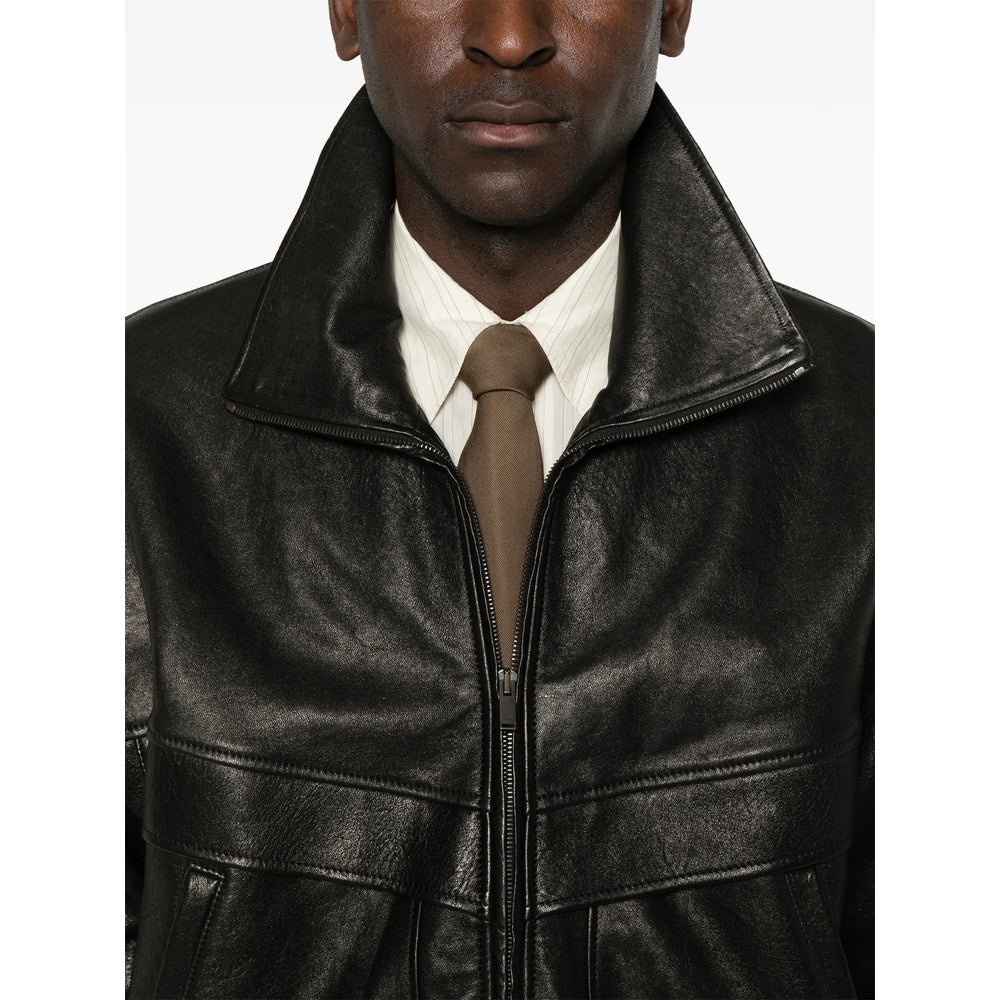 Saint Laurent Black Jackets - Leather Jackets Men Men SAINT LAURENT